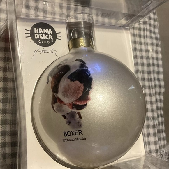 Boxer Glass Christmas Ornament Hanadeka Club By Yoneo Morita Holiday 2005 New - Picture 15 of 16